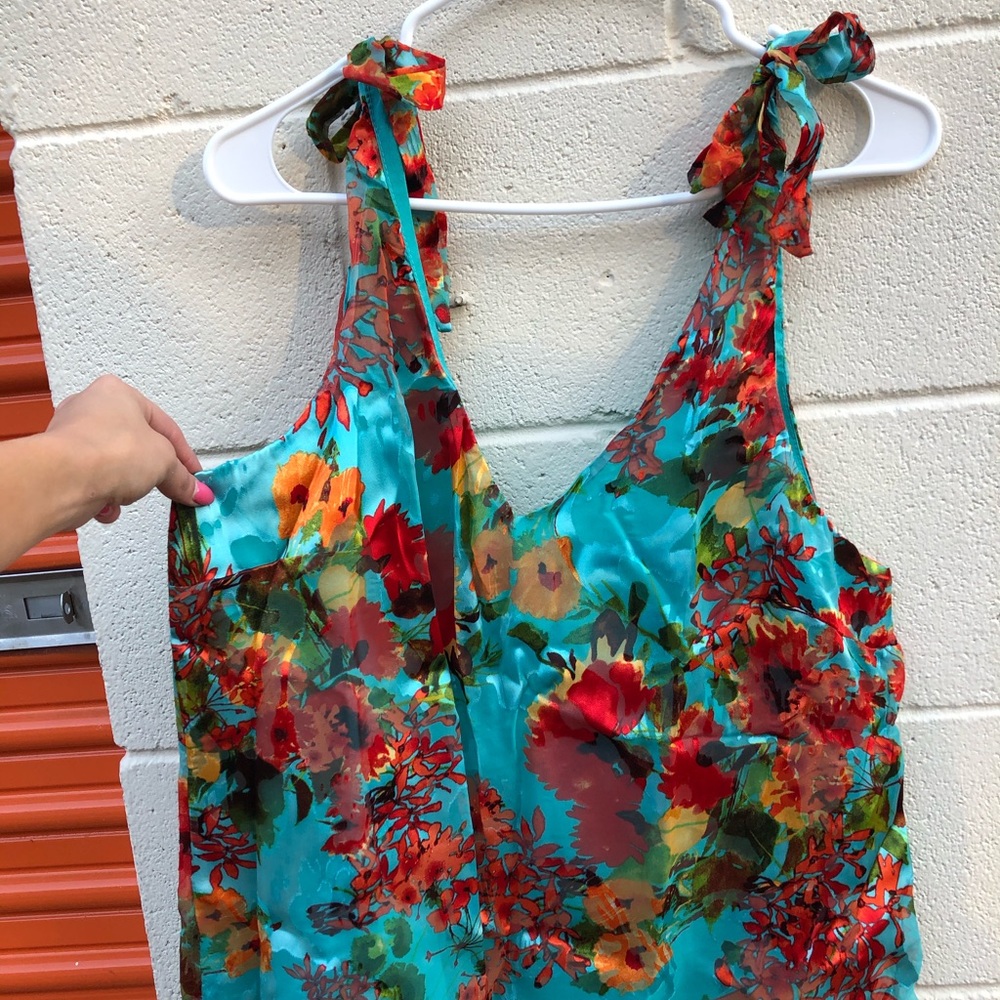 Velvet Floral Tank / Blouse